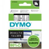 Dymo D1 53710 tape 24mm sort/klar