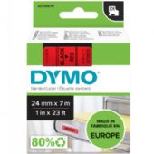 Dymo D1 53717 tape 24mm sort/rød