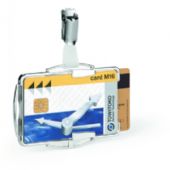 Durable RFID SECURE DUO kortholder med plads til 2 kort i farven sølv