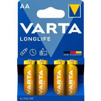 VARTA LONGLIFE AA-batterier LR6 4 stk
