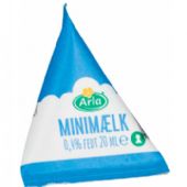 Minimælk, Langtidsholdbar kuvert-minimælk i brik,  20ml.