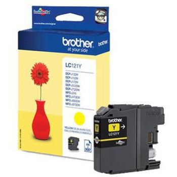 Brother blæk LC-121Y (ca 300 sider)