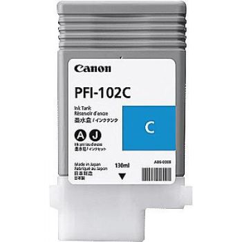 Canon PFI-102C 0896B001AA Cyan Blækpatron, 130 ml