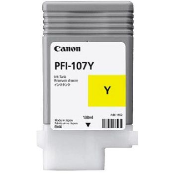 Canon PFI-107Y 6708B001AA Gul Blækpatron, 130 ml