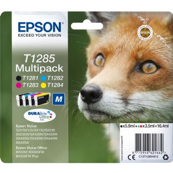 Epson T1285 C13T12854012 Multipakke CMYK, 16,4 ml
