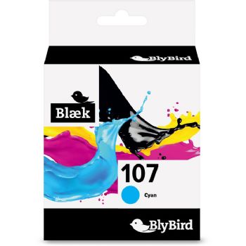 BlyBird PFI-107C 6706B001AA Cyan Blækpatron, 130 ml