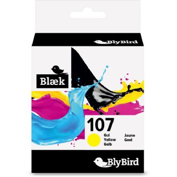 BlyBird PFI-107Y 6708B001AA Gul Blækpatron, 130 ml