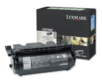 Lexmark 12A7462 sort lasertoner, 21.000 sider