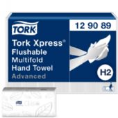Tork 129089 Express Flushable håndklædeark H2 hvid 4200ark