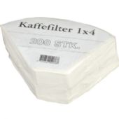 Kaffefiltre 1x4 Ubleget pose med 200 stk