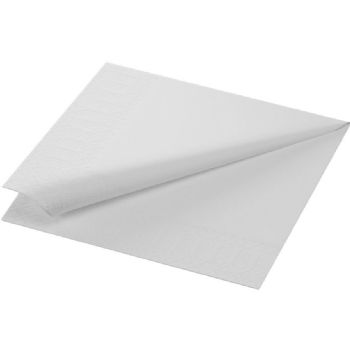 Duni Tissue 33x33cm frokostserviet hvid 600stk