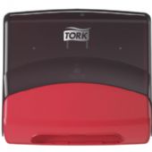Tork 654008 Top-Pak dispenser W4 sort/rød