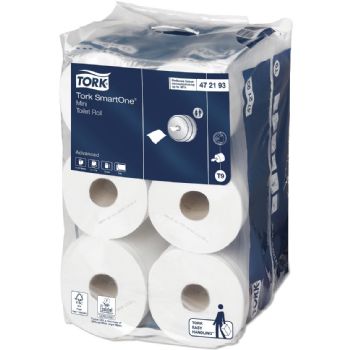 Toiletpapir T9 SmartOne Mini Adv. 2-Lags Hvid 620 ark