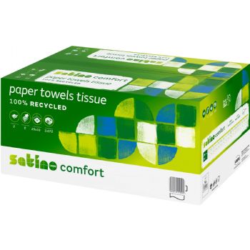 Satino Comfort håndklædeark 2lags hvid 24x128ark