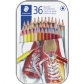 Staedtler farveblyanter i metalæske med 36 blyanter