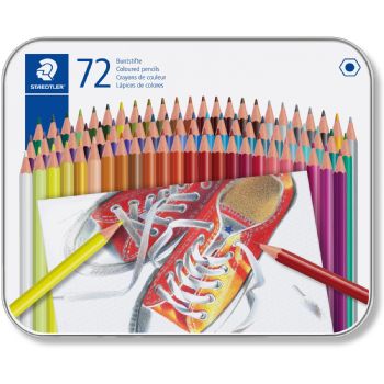 Staedtler farveblyanter i metalæske med 72 blyanter
