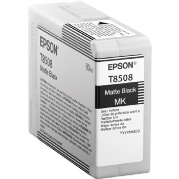Epson T8508 C13T850800 Mat Sort Blækpatron, 80 ml