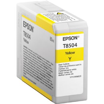 Epson T8504 C13T850400 Gul Blækpatron, 80 ml