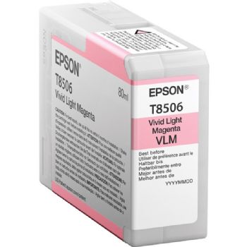 Epson T8506 C13T850600 Lys Magenta Blækpatron, 80 ml
