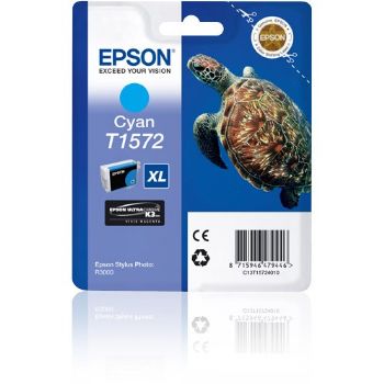 Epson T1572 C13T15724010 Cyan Blækpatron, 25.9 ml