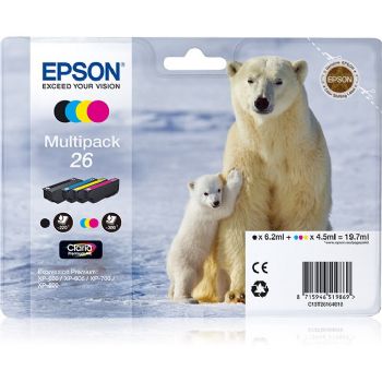 EPSON 26 ink cartridge black + tri-col