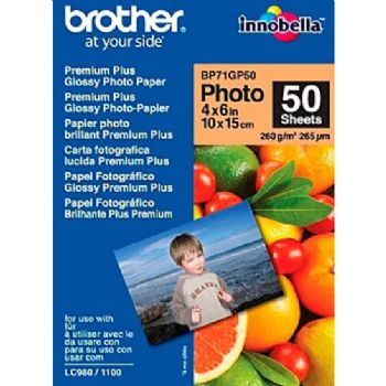Brother BP-71GP50 A6 fotopapir hvid 50ark