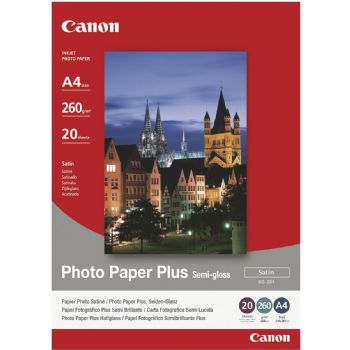 Semi glans fotopapir Canon Plus SG-201  A4  20 ark