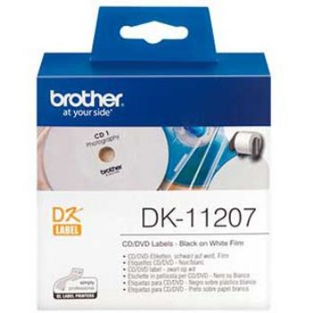 Brother DK11207 CD/DVD-labels Ø58mm hvid