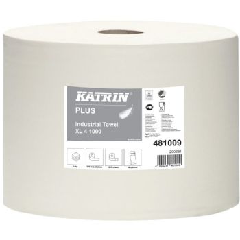 Katrin 481009 XL Plus industrirulle 4lags hvid 1rl