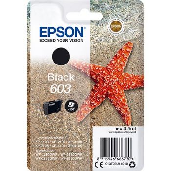 Epson 603 C13T03U14020 sort blækpatron 3,4 ml