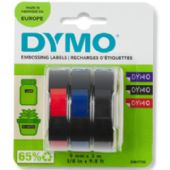 Dymo Embosser prægetape 9mm blå/rød/sort