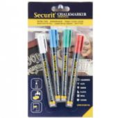 Securit kalkmarker 1-2mm 4 farver