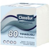 ClassEur Professional 33x33 cm 80 servietter hvid