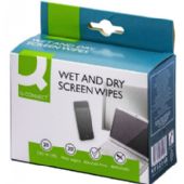 Renseservietter Q-Connect, våd/tør,