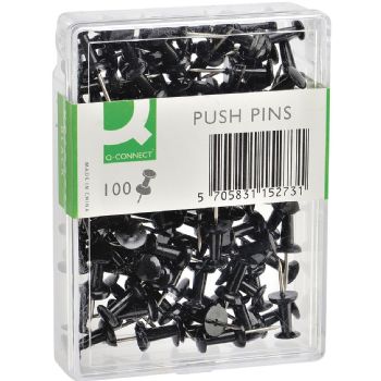 Q-connect Push Pins sort 100stk