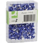 Q-CONNECT Q-connect push pins Æsk/100 stk blå