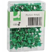 Q-CONNECT Q-connect push pins  Æsk/100 stk grøn