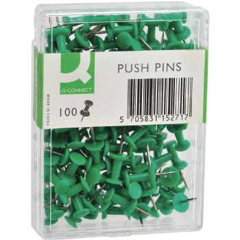 Q-connect Push Pins grøn 100stk