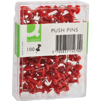Q-connect Push Pins rød 100stk