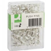 Q-CONNECT Q-connect push pins Æsk/100 stk hvid