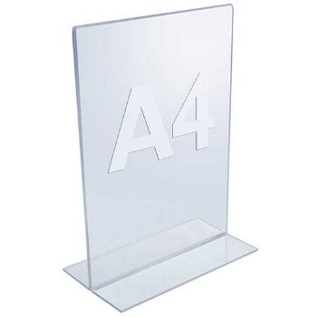 Q-connect akryldisplay med T-fod til A4-format