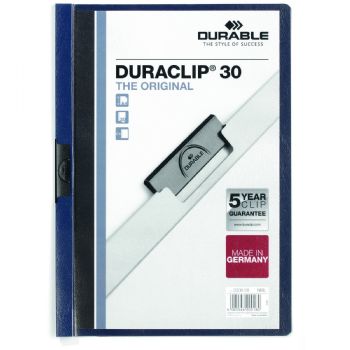 Durable Duraclip A4 klemmemappe 30ark blå