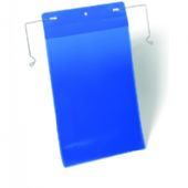 Durable lagerlomme m/wirebeslag A4 højformat blå