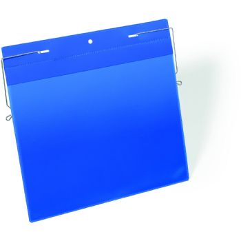 Durable lagerlomme m/wirebeslag A4 tværformat blå