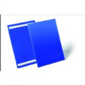 Durable lagerlomme m/selvklæb A4 højformat blå