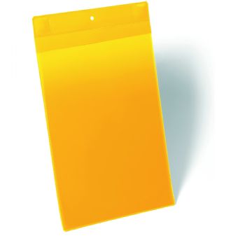 Durable lagerlomme m/stærk magnet A4 højformat gul