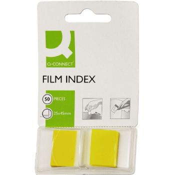 Indexfaner, Selvklæbende aftagelige Q-Connect 50 stk, gul