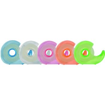 Tapedispenser Q-Connect Transparent til 33m tape ass. farver