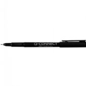 Højtudviklet Fiberpen Q-Connect 0,4 med hætte, sort