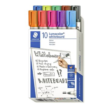 Staedtler Lumocolor 351 whiteboardmarker 10 farver